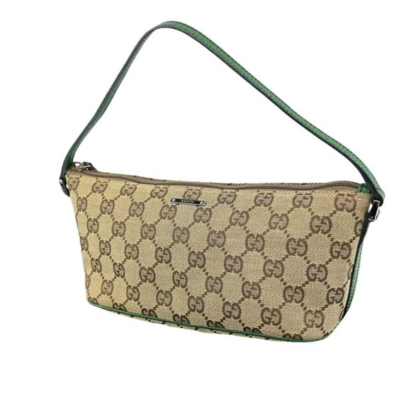 Auth Gucci Hand Bag Brown Canvas #41552G26B - Picture 1 of 12